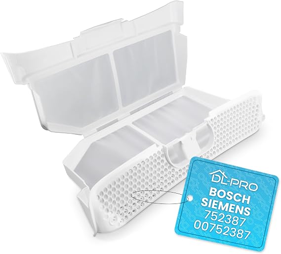 DL-pro Bosch Siemens modelleri iQ300 iQ500 iQ700 iSensoric için ekstra sınıf Avantixx Ascenta Logixx Maxx 752387 00752387 için süzgeç filtre çantası, kurutma makinesi için çamaşır kurutma makinesi