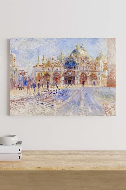 Postermanya (pster19044) The Piazza San Marco - Auguste Renoir Sanatsal Kanvas Tablo 21 x 30