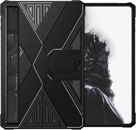 Protective Case Compatible for RedMagic Astra/Tablet 3 Pro, Gaming Tablet Laptop TPU Cover Drop Resistant Skin Shell with Stand(Case Only) (black)