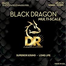 DR Strings DBSMB-45 4 Strings, Base Strings, Black Dragon, Multi-Scale