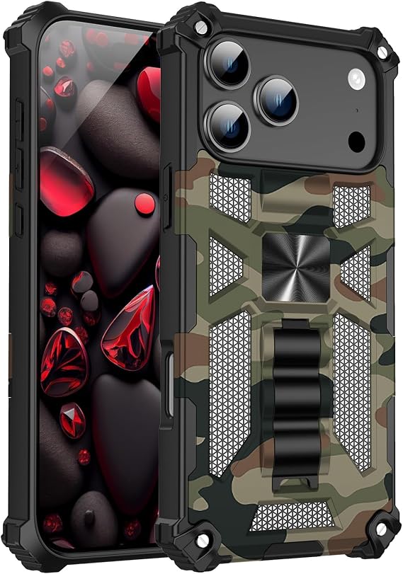 Sawiqpd for iPhone 18 Pro Max/iPhone 17 Pro Max Case Camo, Army Green