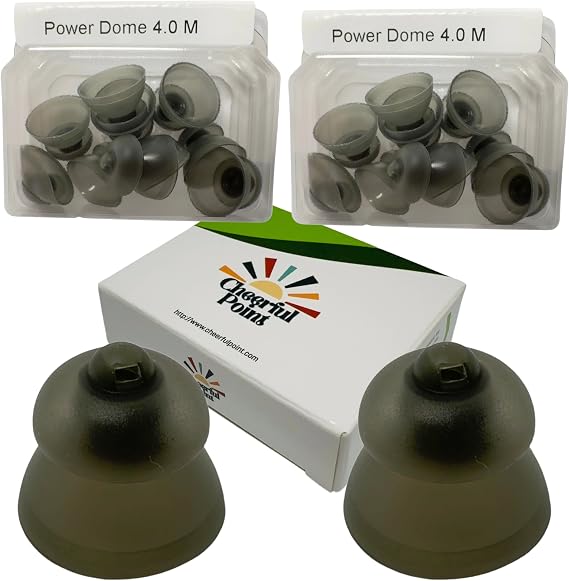 Phonak 4.0 Power Hearing Aid Domes, Medium Size (0.45 inch=11.5 mm), 20 Domes in 2 Pack, Hearing aid Domes Manufactured by Sonova in Switzerland (OEM), 054-0821