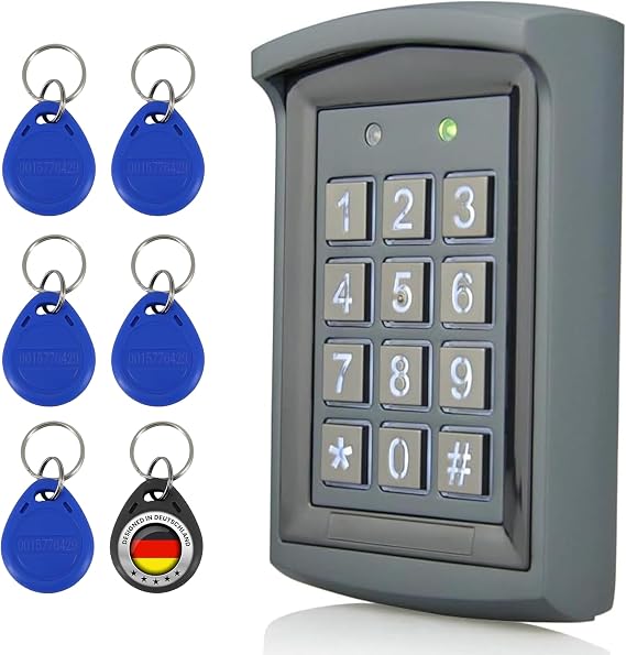 MATHFEL Smart Lock RFID Access System (Surface-Mounted) Electronic Door Lock for Front Door IP66 Code Lock & RFID Smart Door Lock with Code Electric Door Lock Outdoor Automatic Door Lock