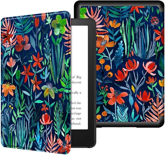 PU Leather Case for Kindle Paperwhite 12th Gen & Signature Edition 7" - Auto Sleep/Wake, Waterproof, Multicolor, Unisex eReader Case