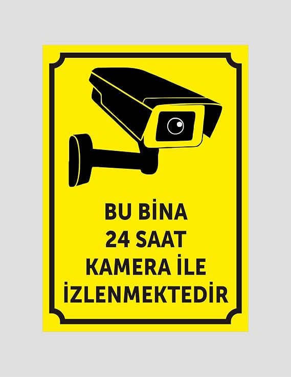 İkaz Levhası Bu Bina 24 Saat Kamera İle İzlenmektedir - 432