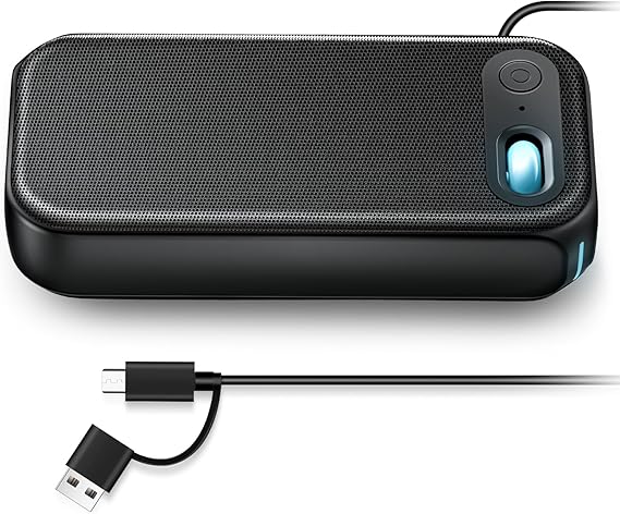 Computer Speakers, Wired USB-A/USB-C Powered Sound-bar for Monitor with Stereo Sound & Enhanced Bass, PC Speakers for Desktop, Laptop, Smartphones,Tablets with RGB Lights