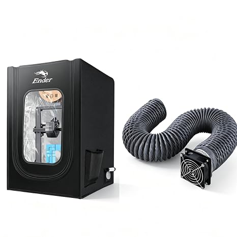 Creality 3D Printer Enclosure with Vent and Exhaust Pipe with Fan