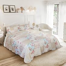 Emma Barclay Meadowbrook Bedspread Pink, Quilted Bedspread Coverlet Set for King Bed, Lightweight Soft Touch Bedding Throw for Bedroom