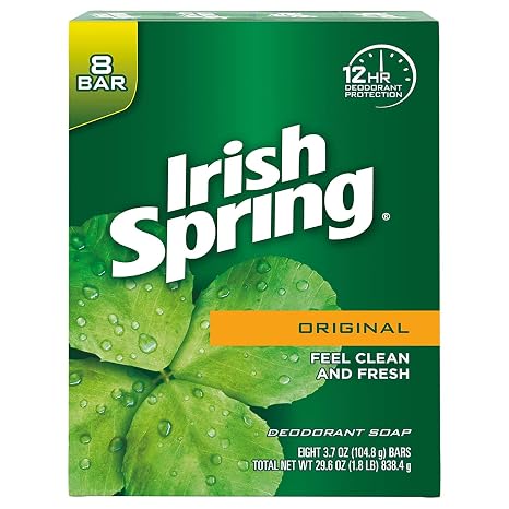 Irish Spring Original Soap Deodrant 8 x 120 ml