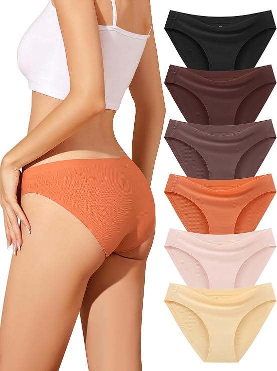 ANSUKOO Seamless Knickers for Women,Underwear No Vpl,Pants Briefs Bikini