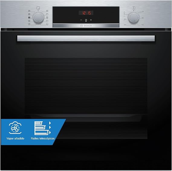 Bosch, Multifunction Oven with Added Steam, Series 4, Steel, HQA514ES3 [Energy Class A+]