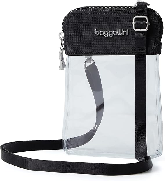 Baggallini クリアイベント ブライアント クロスボディ, ブラック, One Size