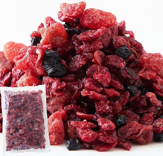 Tennensei Mix Berry 3 Types 500g Dried Fruit - Cranberry, Strawberry, Blueberry - Dried Fruit - Large Capacity - Snack - Topping - Baking Ingredient