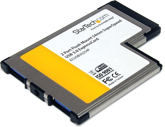 StarTech 2-Port Flush ExpressCard 54mm (5Gbps) USB 3.0 Card (ECUSB3S254F)