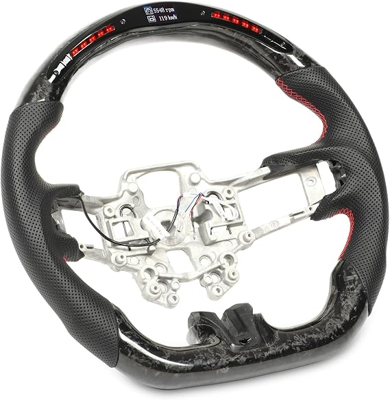 Replacement Forged Carbon Fiber Steering Wheel with LED Shift