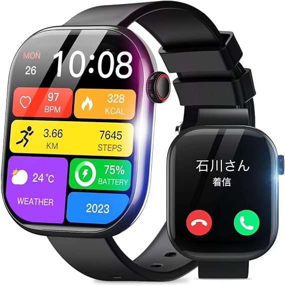 Smartwatch 2025 Strongest Model 2.08 Inch Super Large ScreeniPhone Compatible Android Compatible Latest Bluetooth 5.4 Call Function Music Playback Energy Saving Mode Activity Meter Watch High