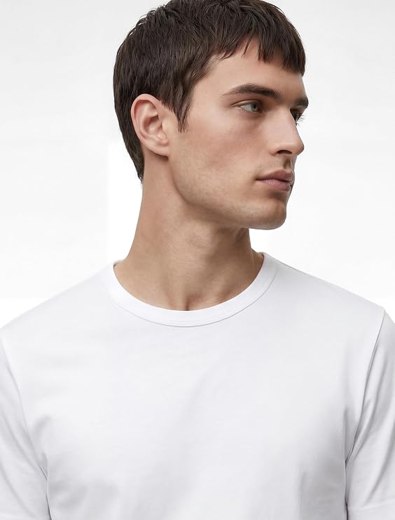 Regular Fit Kısa Kollu Bisiklet Yaka Basic Pamuklu Tişört