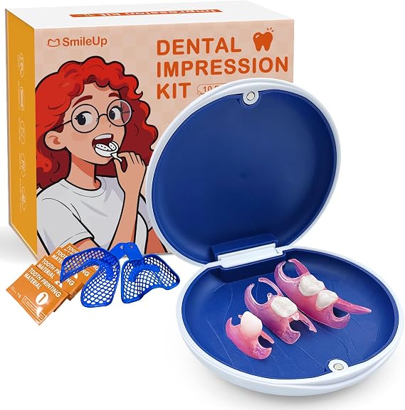 Custom Partial Dentures for Missing Teeth with Impression Kit (4 Teeth)
