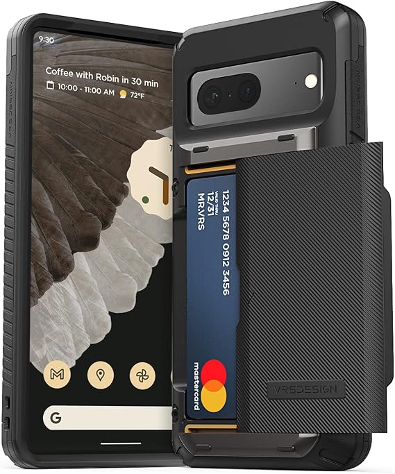 VRS Pixel 7 Compatible Shockproof Case Card Storage/Strap Hole Included Smartphone Case Resistant Shockproof Scratch Drop Prevention Hard Tough Cover Compatible with Google Pixel7 Damda Glide Pro