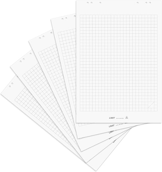 Limit Flipchart Paper Squared 20 Sheets per Pad 70gsm (Pack of 5)
