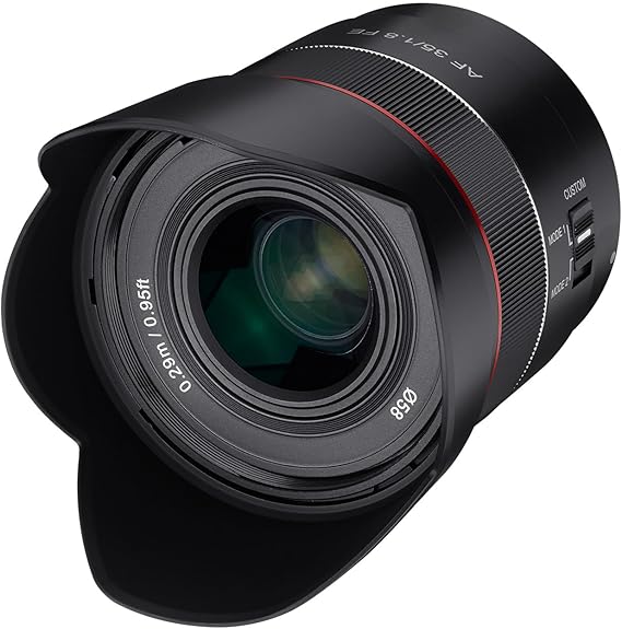 Samyang AF 35 mm F1.8 Sony FE Tiny but All-Around - Full Format and APS-C Fixed Focal Length Auto Focus Lens for Sony EMount Camera Alpha A9 A7 A7c A6000 A5000 Nex