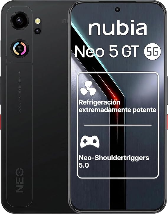 ZTE nubia Neo 5 GT 5G, AI Gaming Smartphone, 8GB+256GB, Side Triggers [Energy Class A]