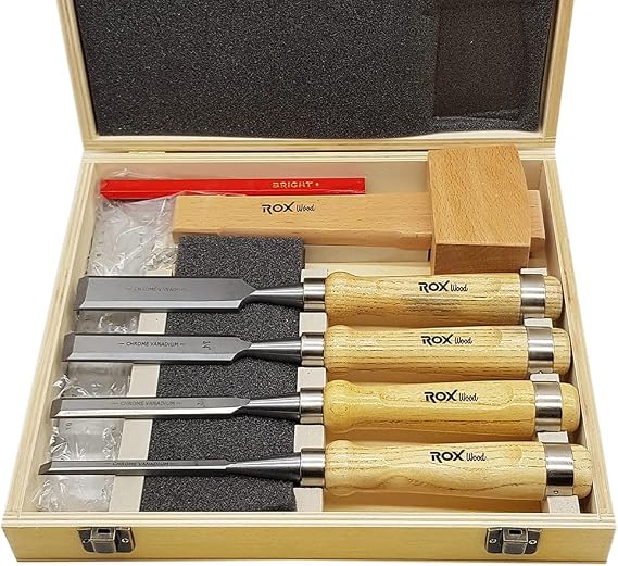 Rox Wood 15399056 8 Piece Wooden Chisel Set