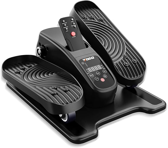 TODO Mini Under Desk Elliptical Machine, Elliptical Pedal Exerciser for Home, Cross Trainer with Remote Control & Non-Slip Pad, 12 Adjustable Speed, Low Impact, Portable
