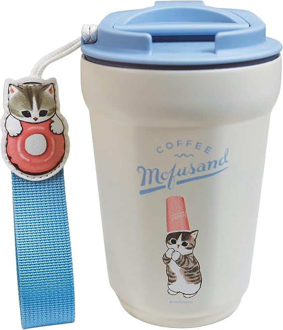 Blue Sky Studios Mofusand Insulated Thermal Flask, 400ml Travel Mug