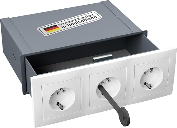 Socket Safe Wall Safe with Interchangeable 3 Socket Dummy for Safe Camouflage Special Lock Innovative Stainless Steel Safe Perfect Hiding Place German Development