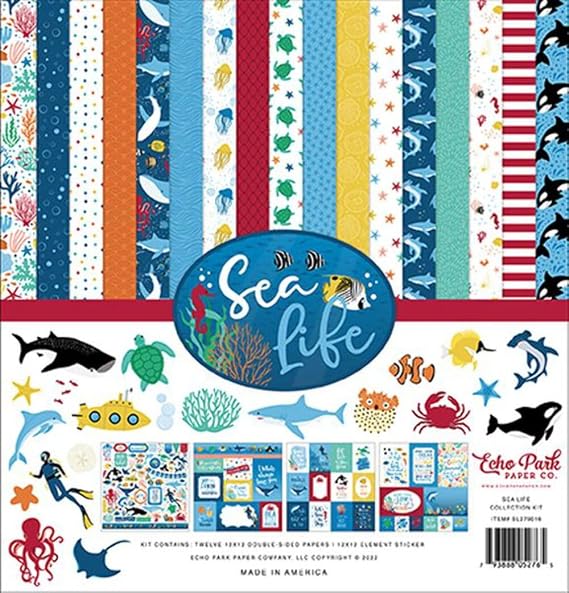 Echo Park Collection Kit 12"X12"-Sea Life