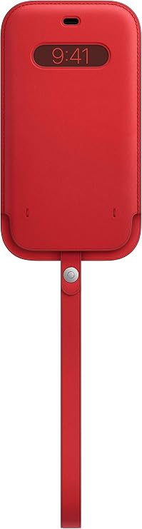 Apple iPhone 12 Pro Max için Magsafe Özellikli Deri Zarf Kılıf - (PRODUCT)RED
