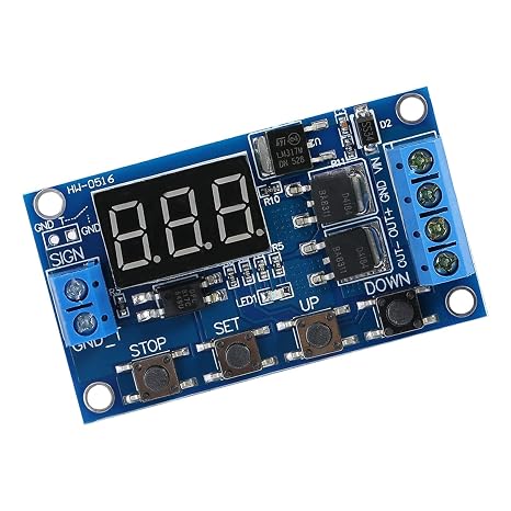 Ejoyous Time Relay DC 5V-36V Timer Delay Switch Board Timer Module Trigger Cycle Delay Timer Delay Trigger Switch On/Off Infinite Cycle Digital LED Display