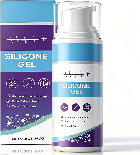 Silicone Scar Gel, C-Section & Surgery, Gentle Repair with Hydrating Formula, Nourish & Fade Stretch Marks, Includes Removal Cream & Solution, 50g