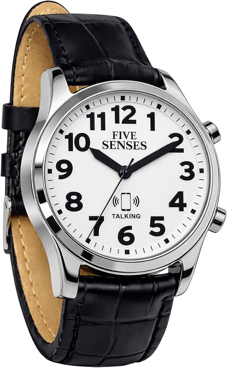 FIVE SENSES Jumble Smart Atomic Talking Watch with Voice Reminders and App Control for Seniors and Visually Impaired - A Great Gift for Blind Men and Women. A Talking Watches for The Blind
