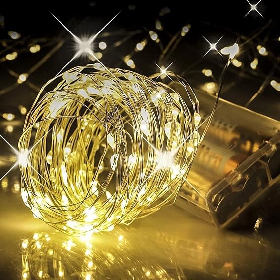 Orret Home 5 Metre Gün Işığı Peri Led – Pilli Dekoratif Sarı Renkli Led Işık, Şerit Yılbaşı ve Parti Aydınlatması, Süsleme ve Dekoratif Işık Zinciri-Dekorasyon Işığı Şerit Aydınlatma [Enerji Sınıfı A]