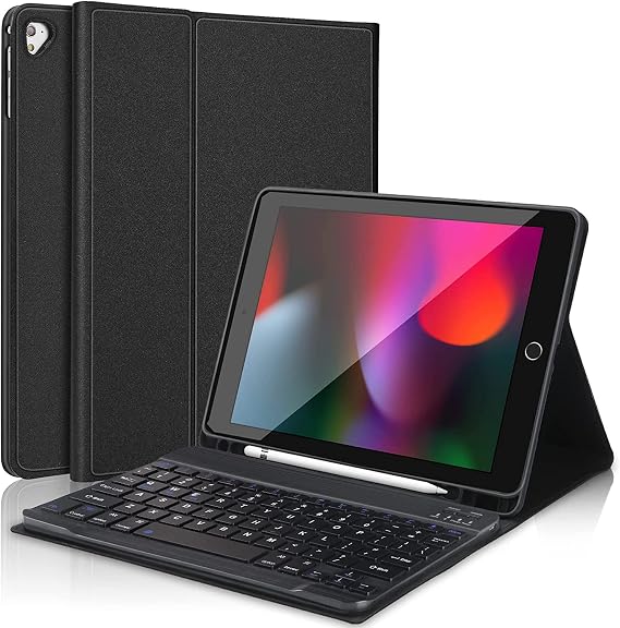 2026 Innovative Model iPad Keyboard 9.7-inch iPad 6th Gen 5th Gen Keyboard Case, Popular, Ultra Lightweight, Detachable Type, Compatible with iPad Pro 9.7/Air2/Air, Pencil Holder, Bluetooth Keyboard