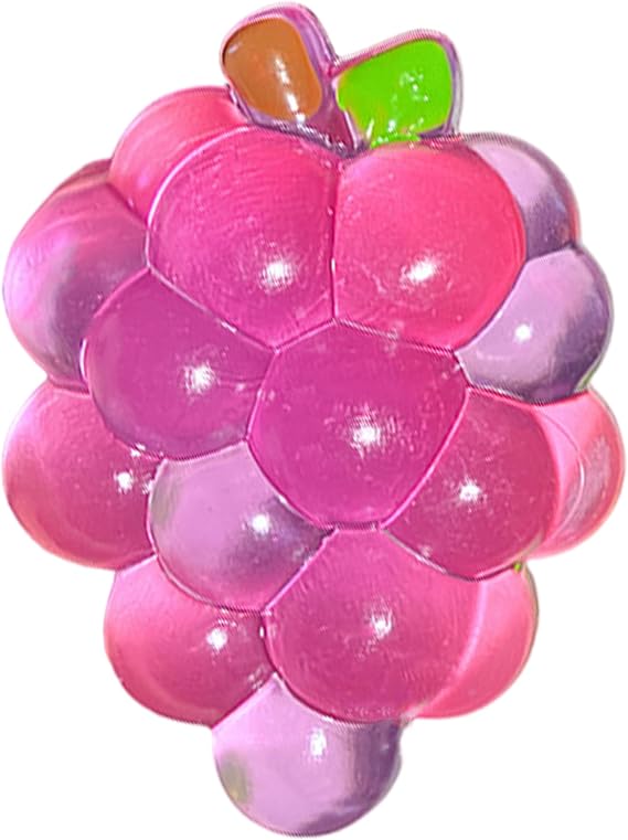 Squish Ball Squish Balls Toys 1 Pack Crystal Grape Toy Stress Relief Squeeze Fidget Ball for Adults & Kids Purple