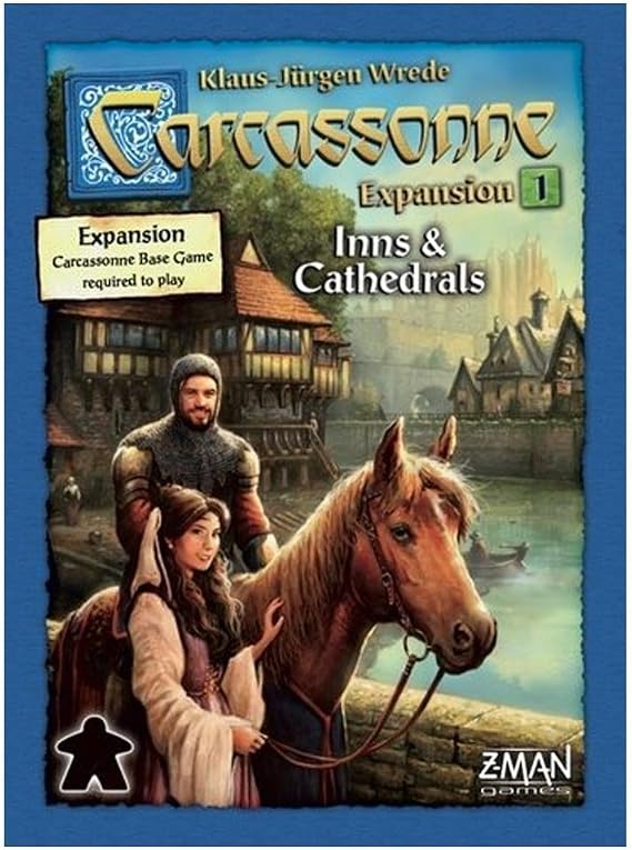 Z-Man Games Carcassonne In & Cathedrals EXPANSION 1 | Board Game for Adults & Family | Strategy Medieval Adventure Board Game | For 2-6 Players | By Z-Man Games