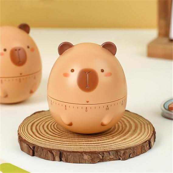 Capybara Mechanical Egg Timer Funny Kitchen Timer 60 Minute Countdown Timer Short Timer for Cooking Baking