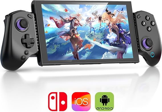 abxylute S8 Bluetooth 5.3 ゲームコントローラー有線接続 全シリーズ iPhone 、Ipad、iPad mini、Android、PC 全対応（Switch1＆2 互換可能）タブレット用 ゲームパッド 1000mAh長续航 最大216mm伸縮可能 背面ボタン ABXYマイクロスイッチボタン 6軸ジャイロ 人間工学設計 ドリフト防止ホールスティック 「COD」「原神