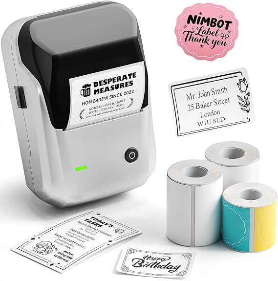 NIIMBOT B1 2-Inch Label Maker, Portable Thermal Printer for Small Business