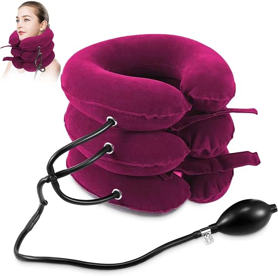 Jaximy Neck Stretcher, Cervical Traction Device, Neck Traction Device, Neck Pain Relief, Adjustable Inflatable Neck Brace & Neck Stretcher, Cervical Traction, Neck Decompression