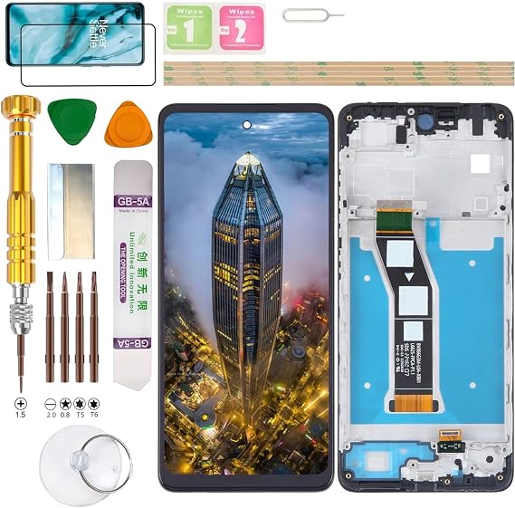 LCD Display Assembly for Motorola Moto G04 / G04S / E14 XT2421-3/4/5/8/9/10/13/14/15, MC41D, MC41E, MC41F Screen Replacement kit