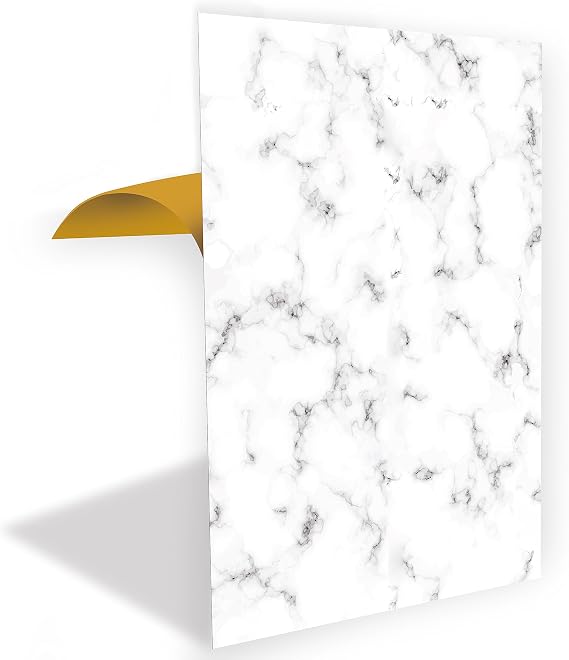 Tink Kendinden Yapışkanlı Yer Zemin Kaplama, Duvar Kaplama, Fayans Çıkartması Granit Mermer Desenli Pvc Panel 41x62 cm (12 Adet / 3 m²)