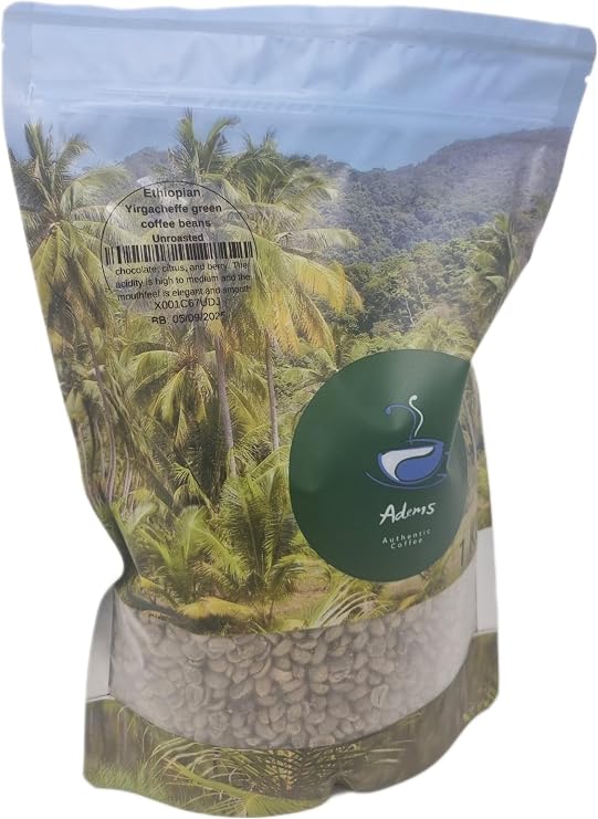 Adems ethiopian green beans coffee premium unroasted beans for home and business roasting (Yirgacheffe)