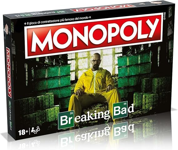 Hasbro Winning Moves — Breaking Bad Monopoly Board Game Italian Edition Ages 18+ Collectable Tokens Language - Italian