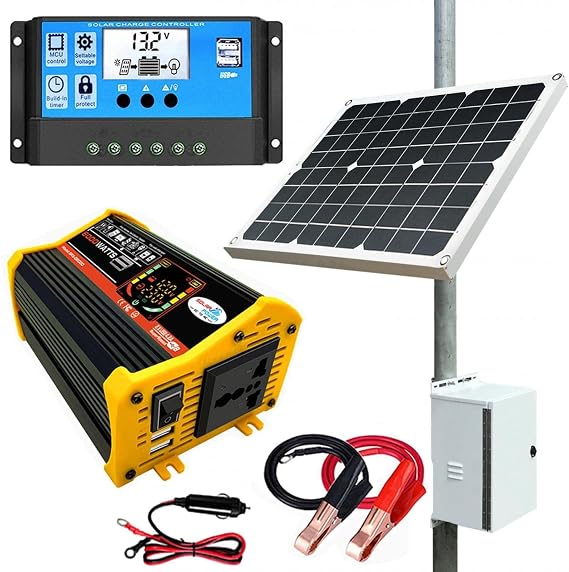 Solar Panel Kit Complete Off-Grid Power System for Home, RV, Boat, Farm, and Shed