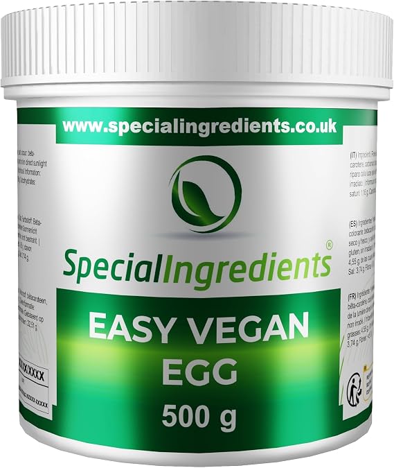 Easy Vegan Egg Powder - Non-GMO, Gluten Free, Non-Irradiated - Recyclable Container (500g)