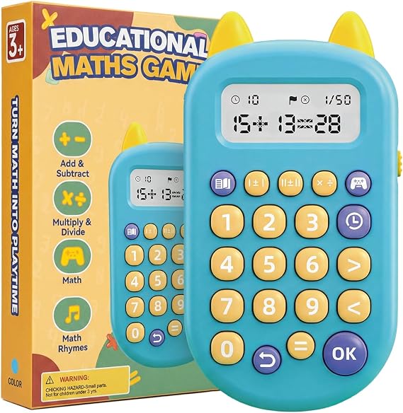 ROATEE Math Exercises Calculator for kids,Educational Maths Calculator for Children,Birthday Gift for Kids Ages 5-12